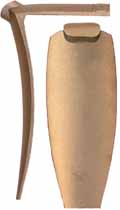 Isaac Haines Buttplate,
large, by John Bivins,
wax cast brass

Overall length 5", width 2", comb 2-5/8"